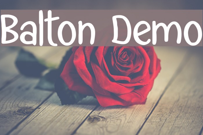 Balton Demo Font examples