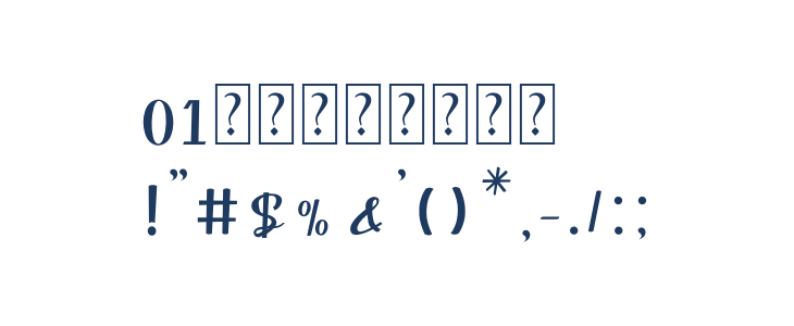 Balutteli Serif Other Characters