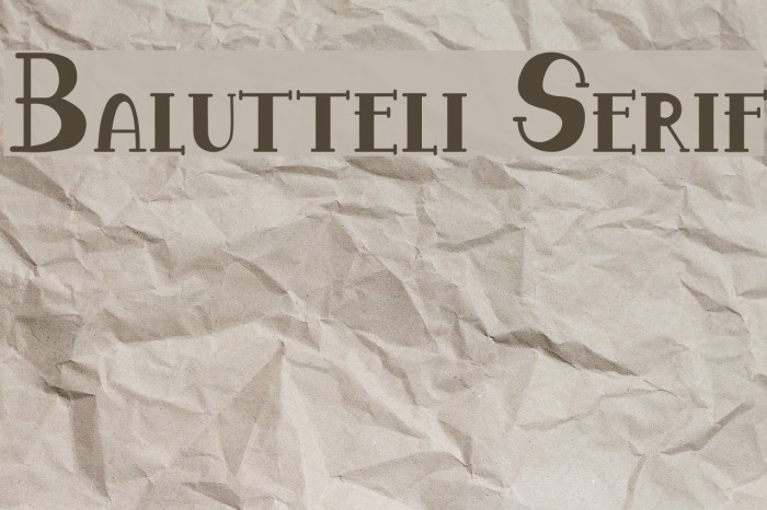 Balutteli Serif Example 3
