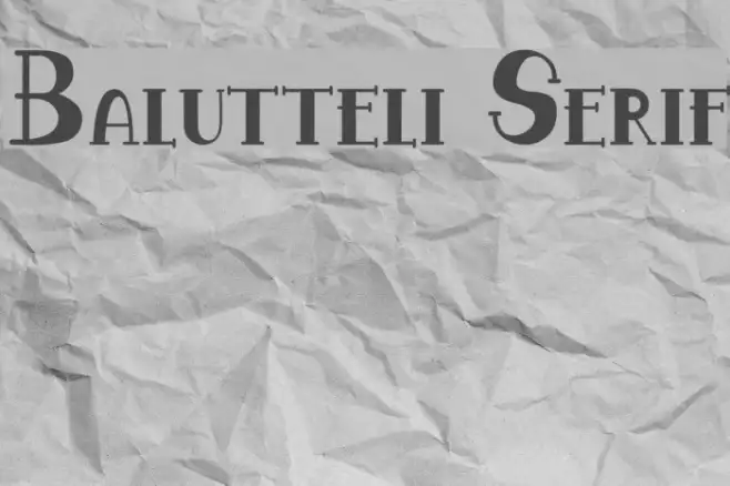 Balutteli Serif Example 3