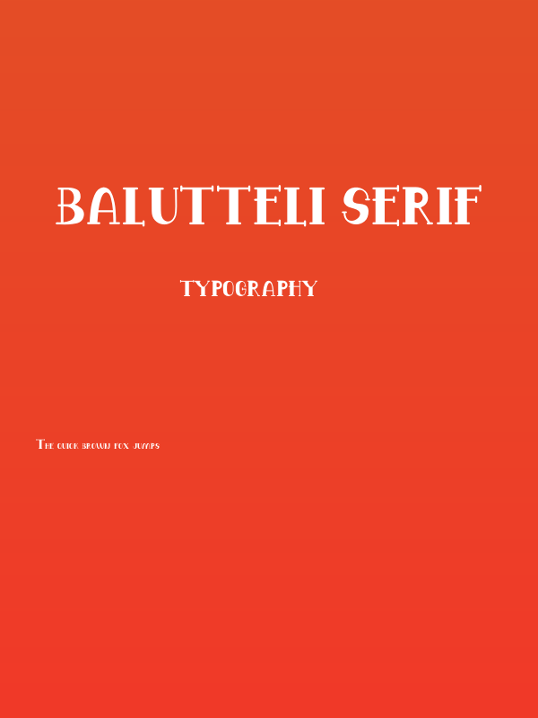 Balutteli Serif Poster