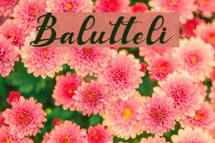 Balutteli Font examples