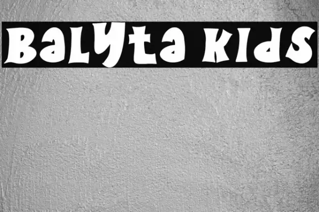 Balyta Kids Font examples