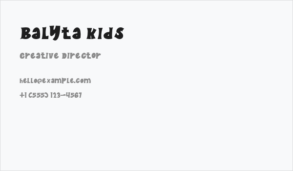 Balyta Kids Business Card