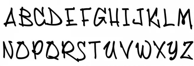 BamBam Font UPPERCASE