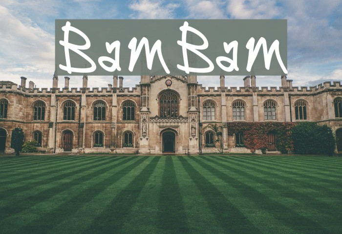 BamBam Font examples