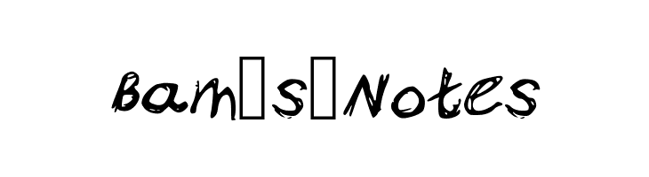 Bam_s_Notes Schriftart