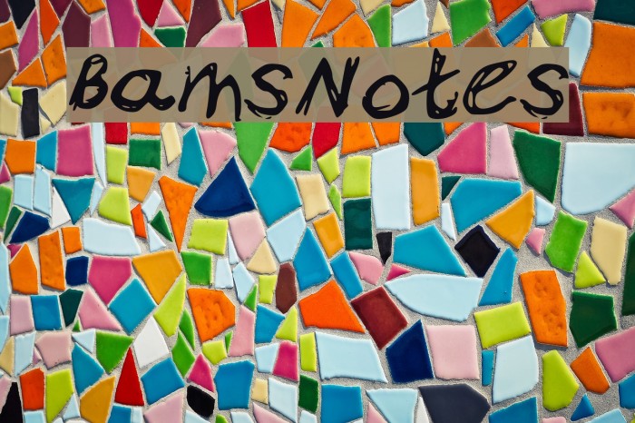 Bam_s_Notes Font examples