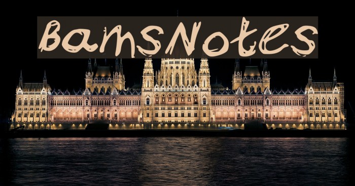 Bam_s_Notes Font examples