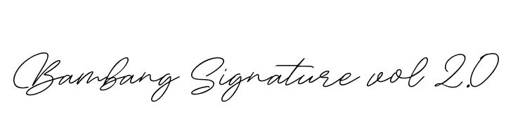 Bambang Signature vol 2.0  Frei Schriftart Herunterladen