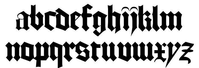 Bamberg Plain Font LOWERCASE
