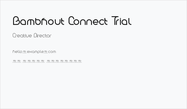Bambhout Connect Trial Business Card