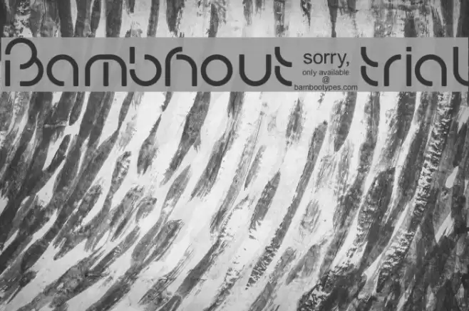Bambhout_trial Schriftart examples
