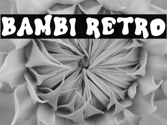 Bambi Retro Fonte examples