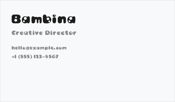 Bambina Business Card