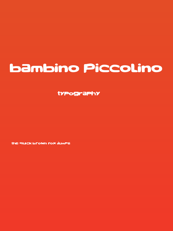 Bambino Piccolino Poster