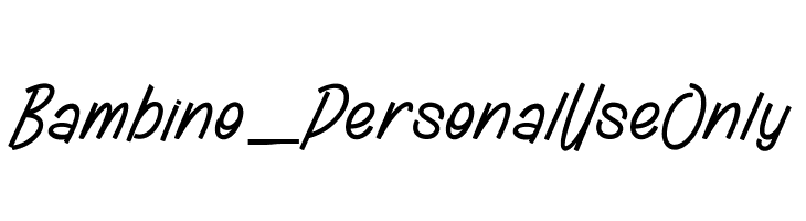 Bambino_PersonalUseOnly  नि: शुल्क फ़ॉन्ट्स डाउनलोड