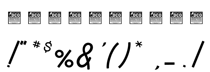 Bambino_PersonalUseOnly Font OTHER CHARS