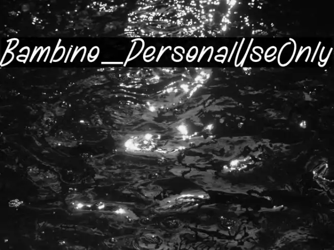 Bambino_PersonalUseOnly Example 1