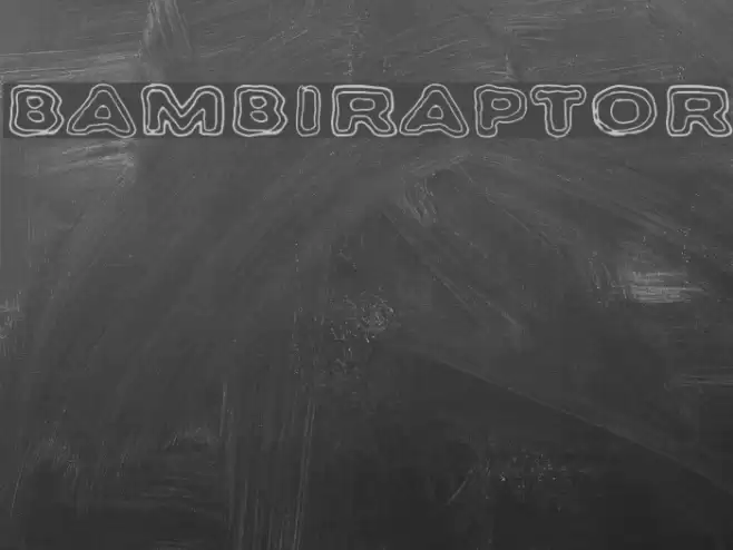 Bambiraptor Font examples