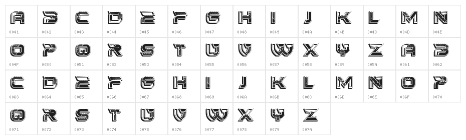 Bambola Regular Character Map