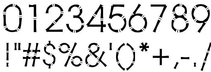 Bamboo Gothic Book Font OTHER CHARS