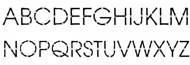 Bamboo Gothic Book Font UPPERCASE