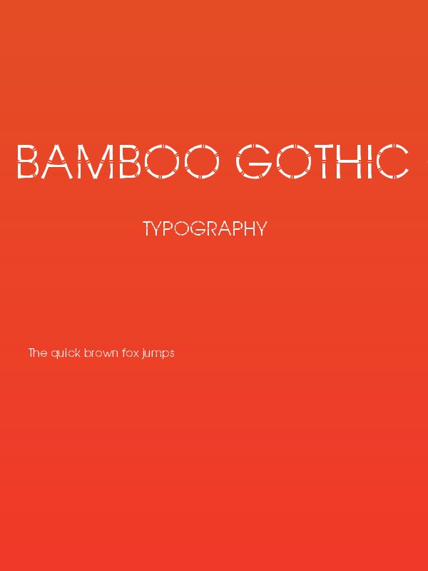 Bamboo Gothic Book Poster