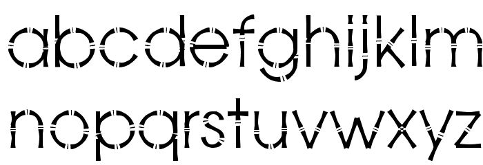 Bamboo Gothic Book Font LOWERCASE