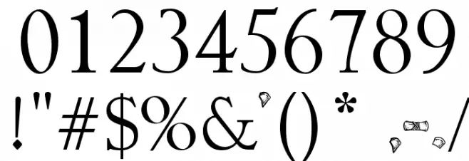 Bamboo de Saipan Font OTHER CHARS