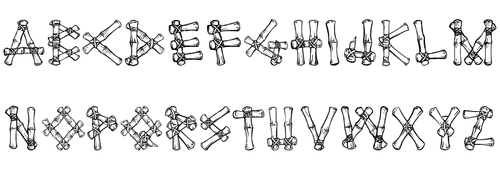 Bamboo de Saipan Font LOWERCASE