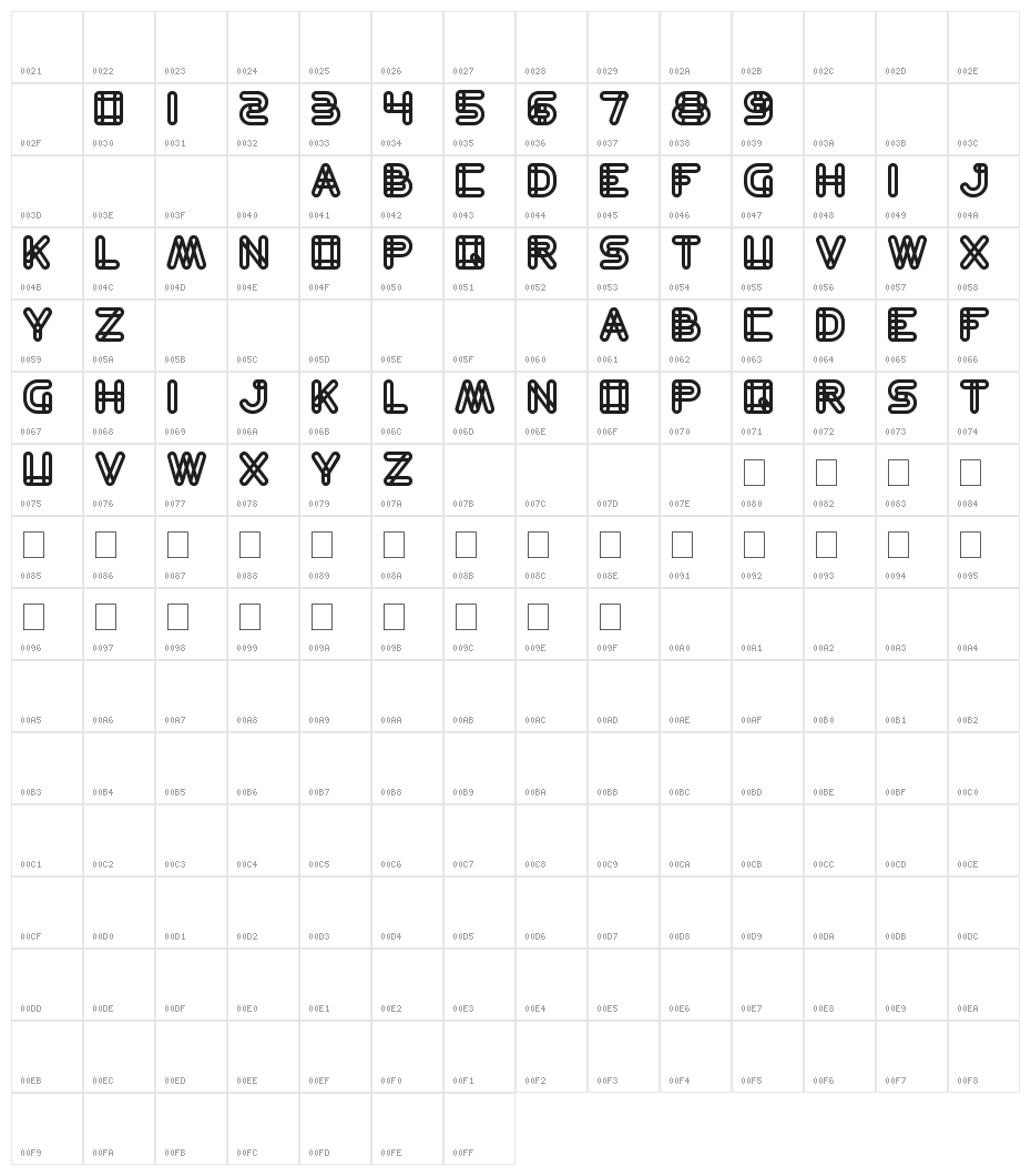 Bamboo shoot Character Map