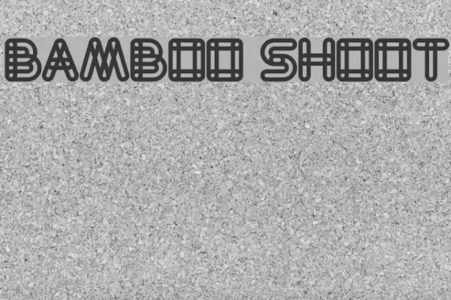 Bamboo shoot Font examples