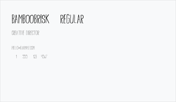 BambooBrisk-Regular Business Card