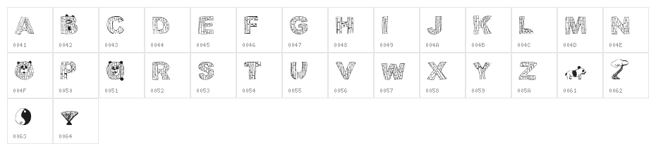 Bambou Regular Character Map