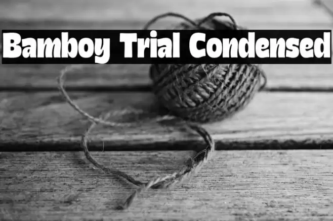 Bamboy Trial Condensed Font examples