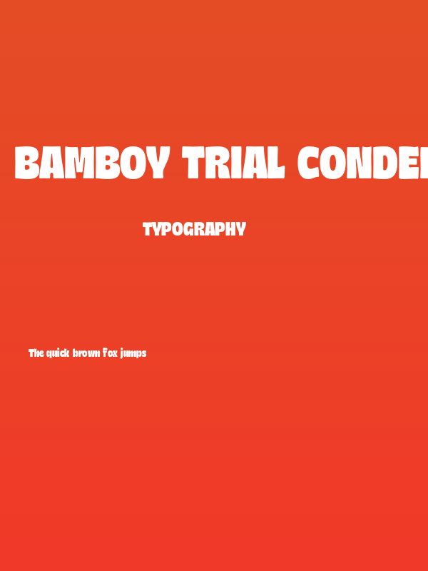 Bamboy Trial Condensed Poster