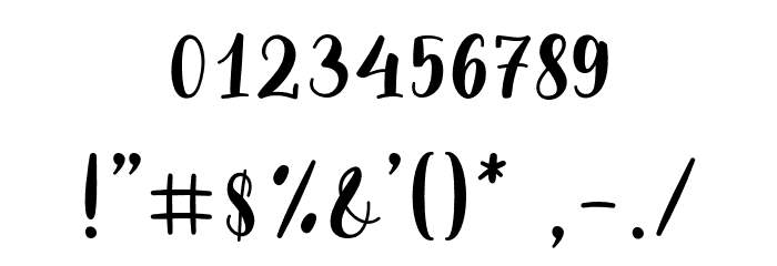 Bamby Demo Font OTHER CHARS