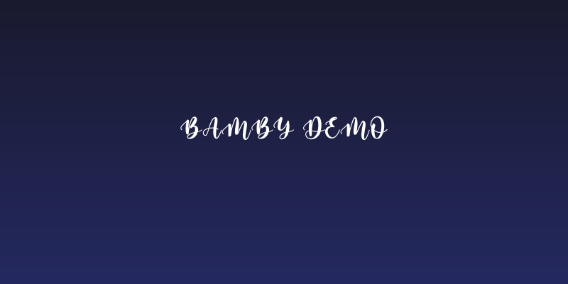 Bamby Demo Social Header