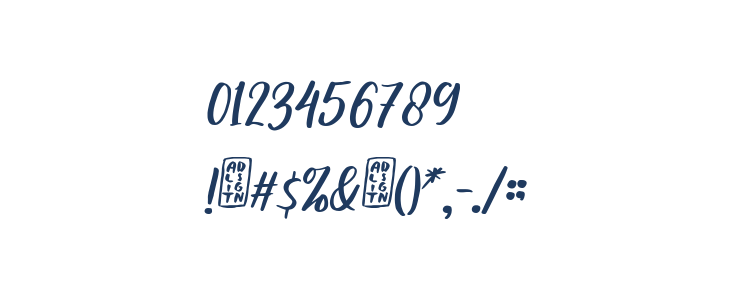 Bamella Italic Other Characters