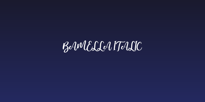 Bamella Italic Social Header