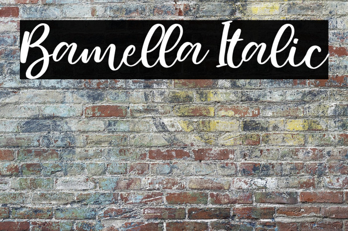 Bamella Italic Example 2
