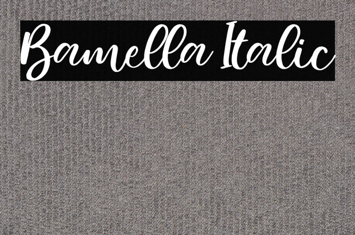 Bamella Italic Example 3
