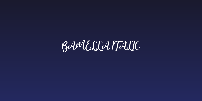 Bamella Italic Social Header