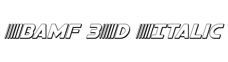 Bamf 3D Italic  免费字体下载