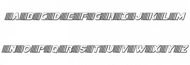Bamf 3D Italic Schriftart Groß