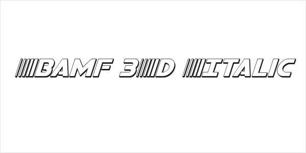 Bamf 3D Italic Logo