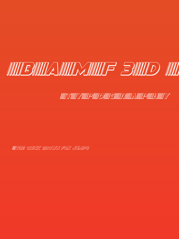 Bamf 3D Italic Poster