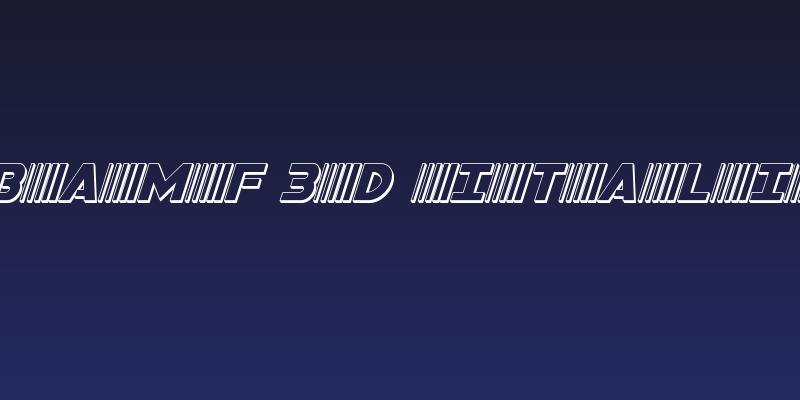 Bamf 3D Italic Social Header