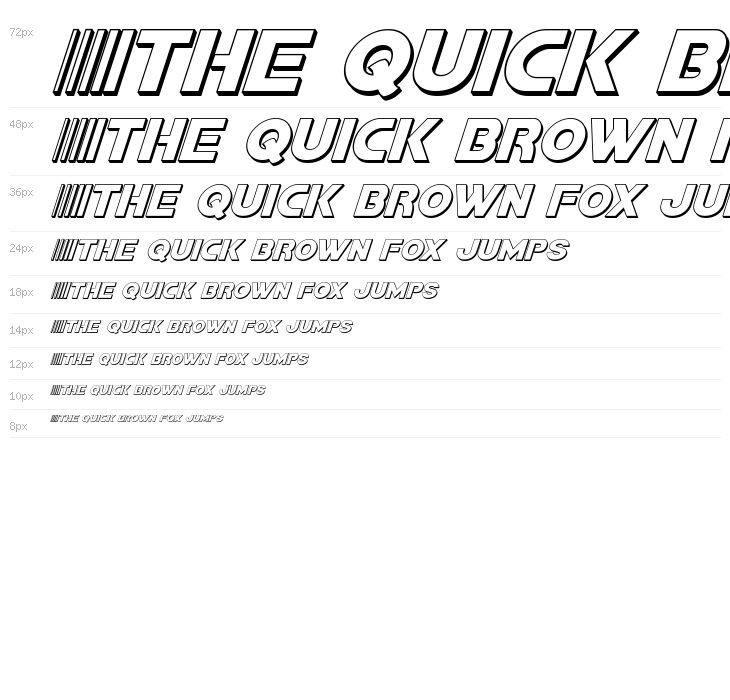 Bamf 3D Italic Waterfall